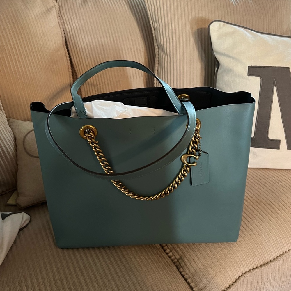 Coach Restored Signature Chain Central Tote NWOT - Picture 5 of 9